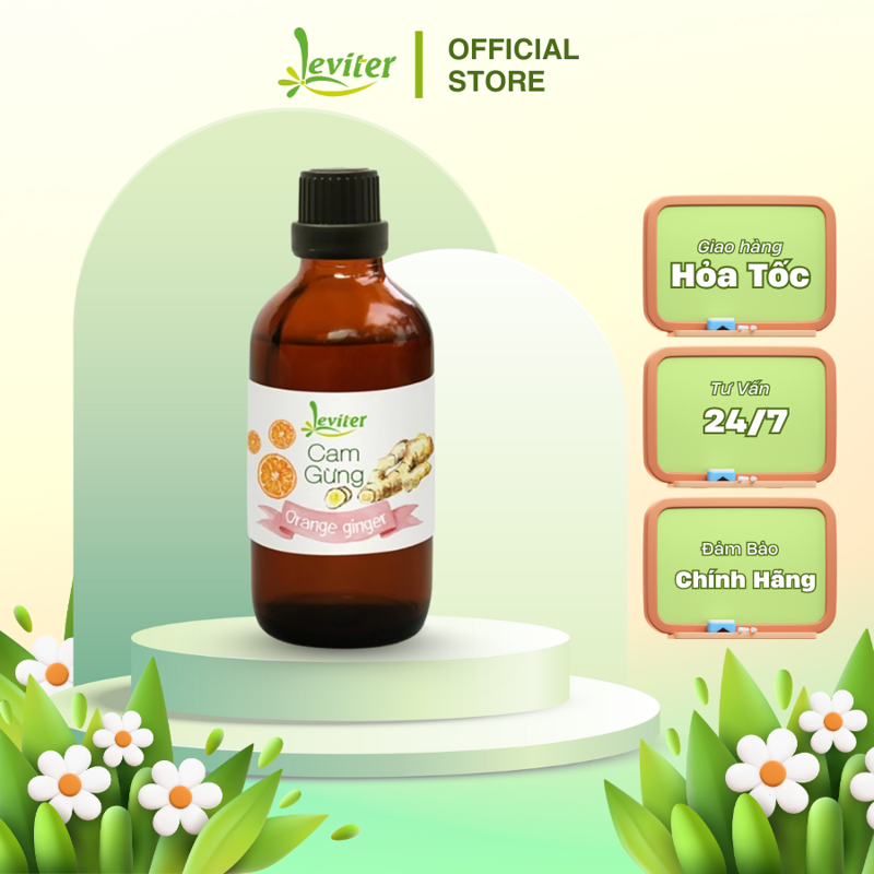 Tinh dầu Cam Gừng 100ml - Leviter xua tan mệt mỏi cho bạn sau 1 ngày dài làm việc.