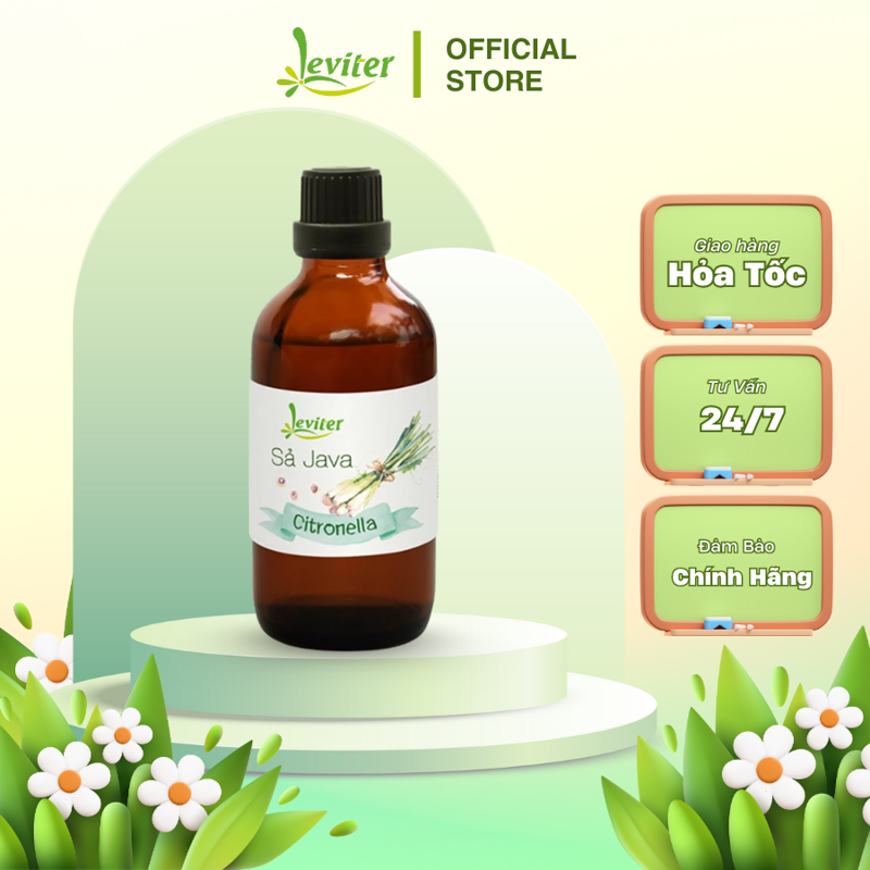 Tinh dầu Sả Java Leviter-100ml dùng để xông phòng, khử mùi, đuổi muỗi