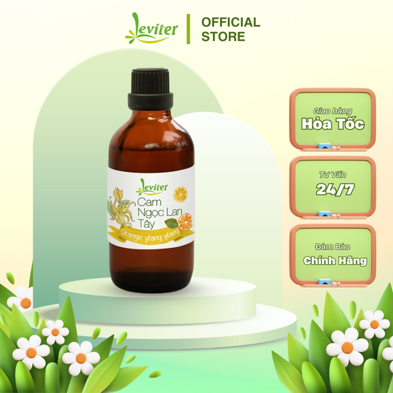 Tinh dầu thiên nhiên Leviter Cam Ngọc lan tây 100ml hương thơm tạo cảm giác thoải mái, tâm trí thanh thản