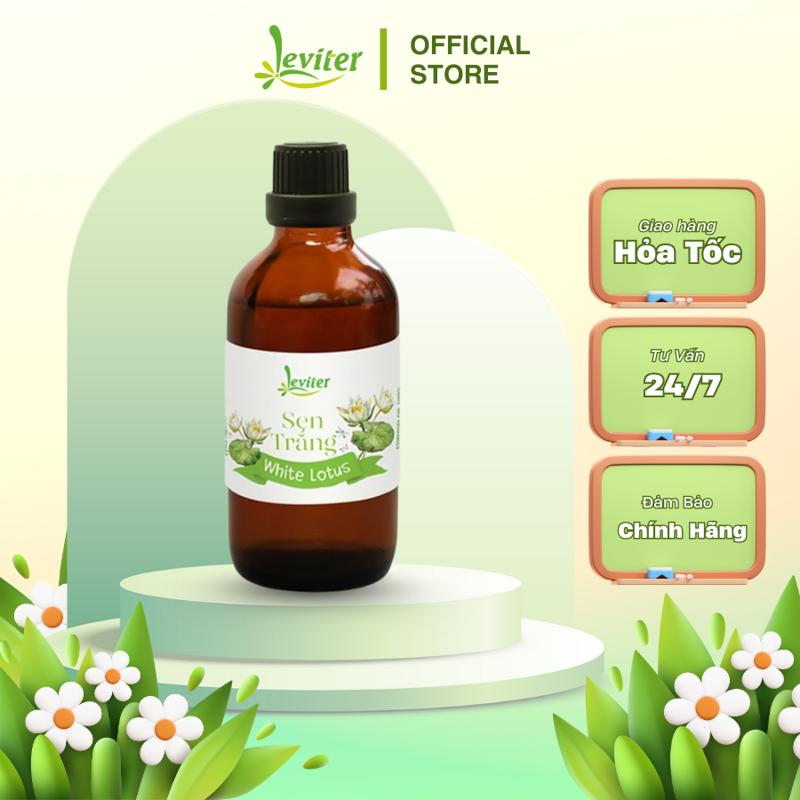 Tinh Dầu Thiên Nhiên Leviter Sen Trắng 100ml cân bằng sau mệt mỏi, buồn phiền, tức giận.