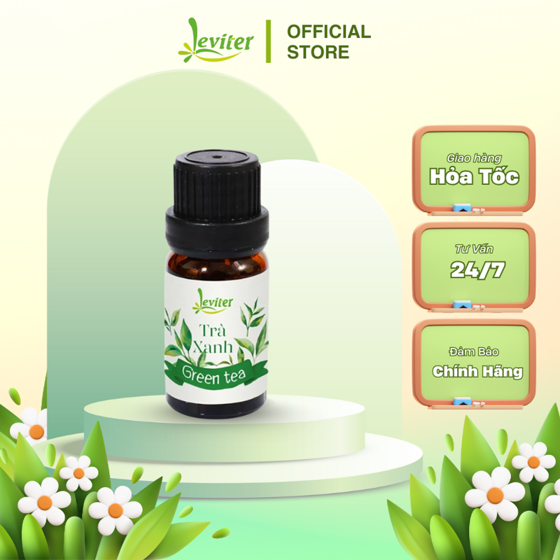 Tinh dầu Trà xanh Leviter 10ml - Hương thơm nhẹ nhàng, thanh mát, xông thơm nhà cửa